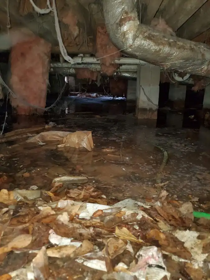 Crawl space flood assessment for Commercial Water Damage Restoration in Oak Hill