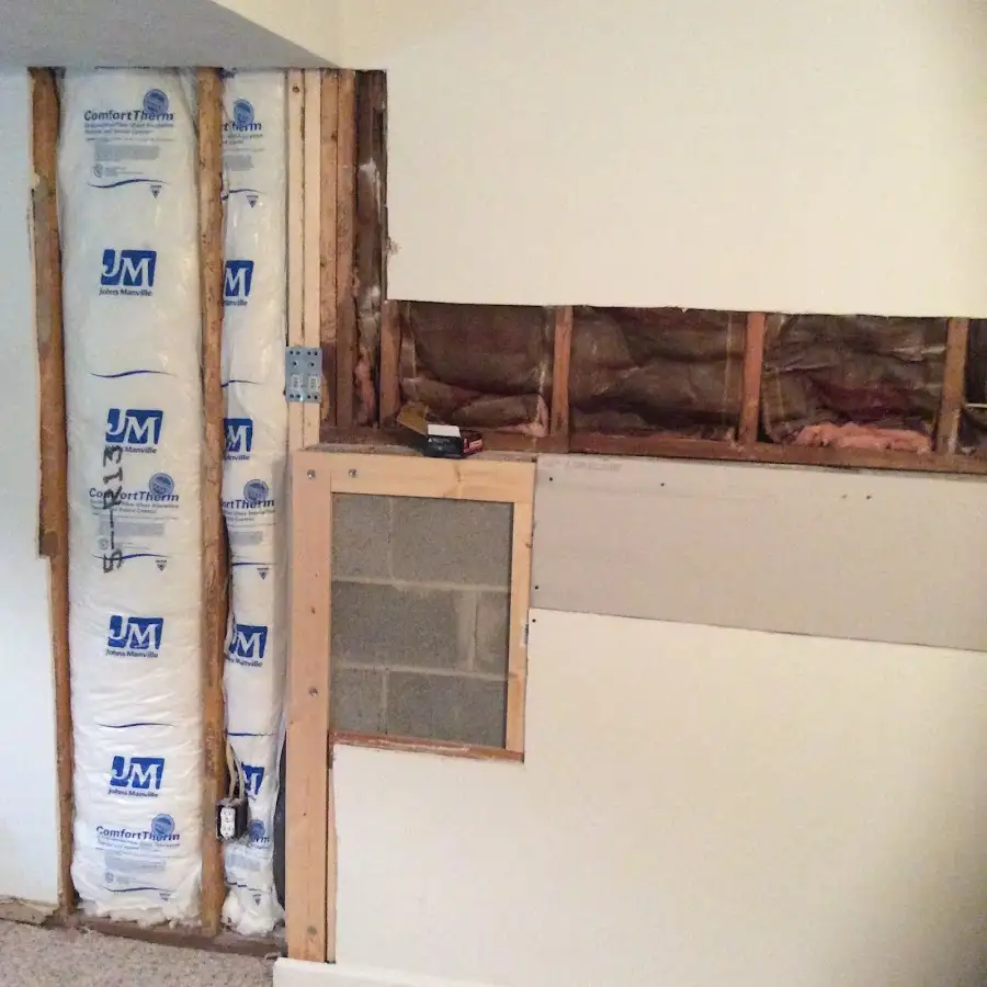 Wall insulation replacement during Contents Cleaning & Restoration in Oak Hill